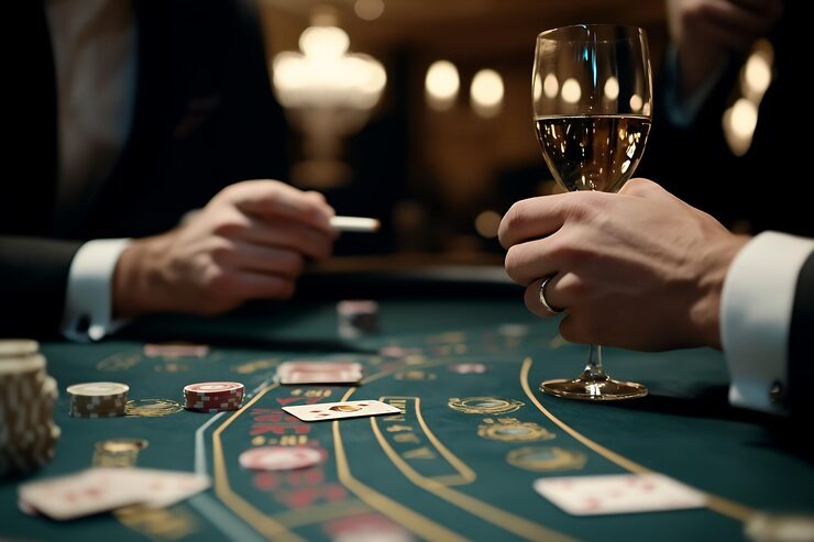 Free Bet Blackjack dealer table interface showing card layout